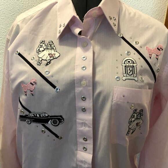 50'sCore Pink Blouse - Picture 2 of 5